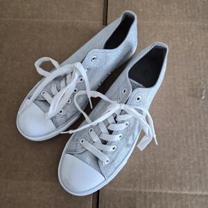 Women's Silver Sparkle Sneakers